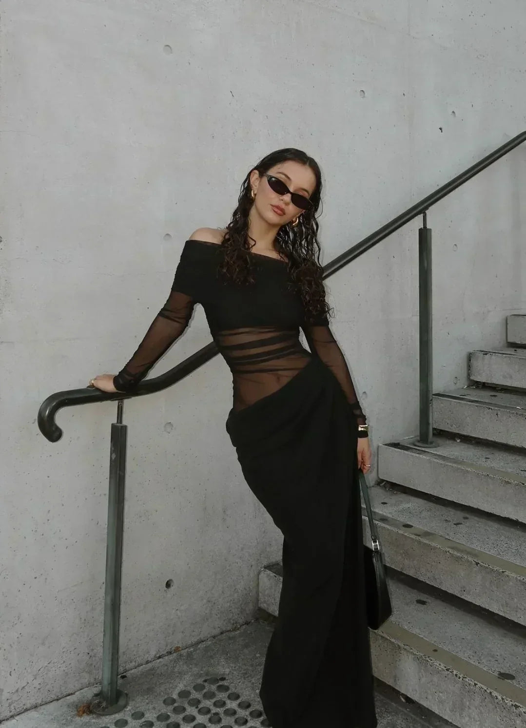 SHEER MAXI DRESS