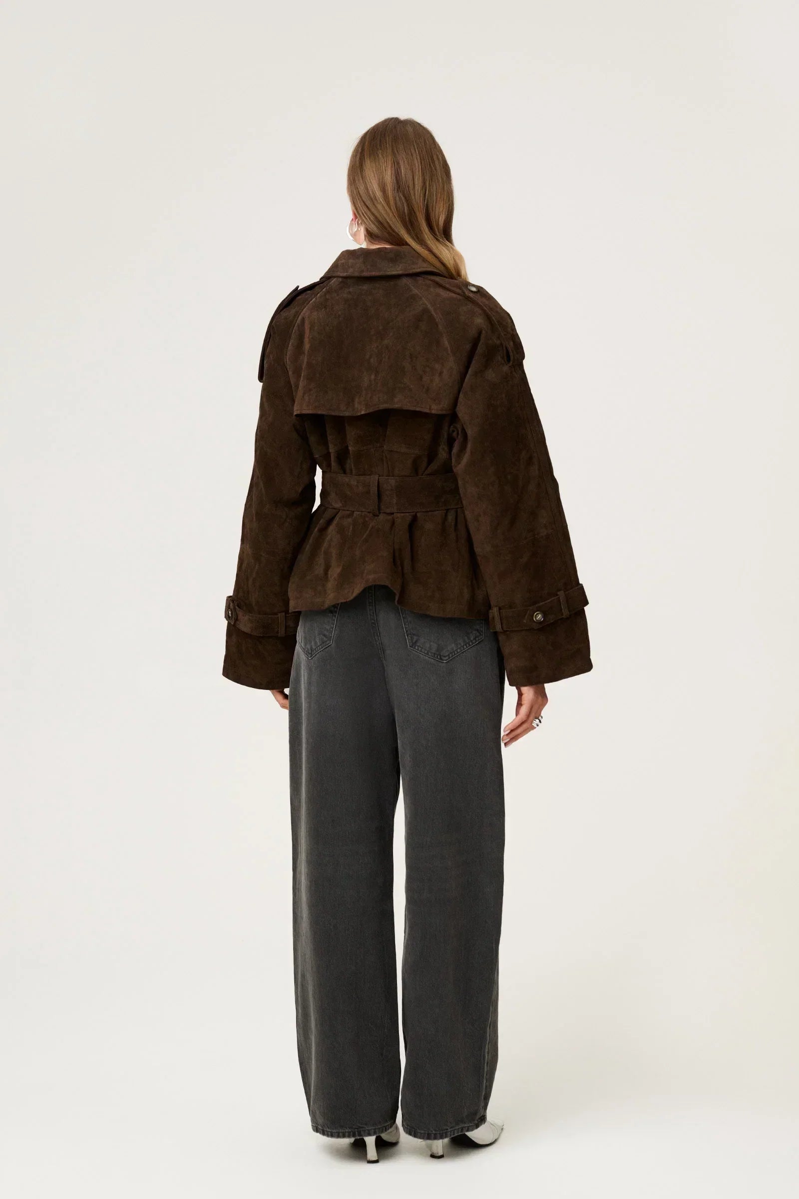 SUEDE SHORT TRENCH