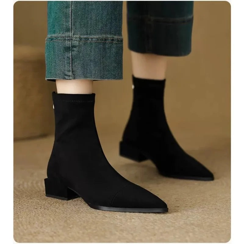 Camille | Elegant Pointed Ankle Boots